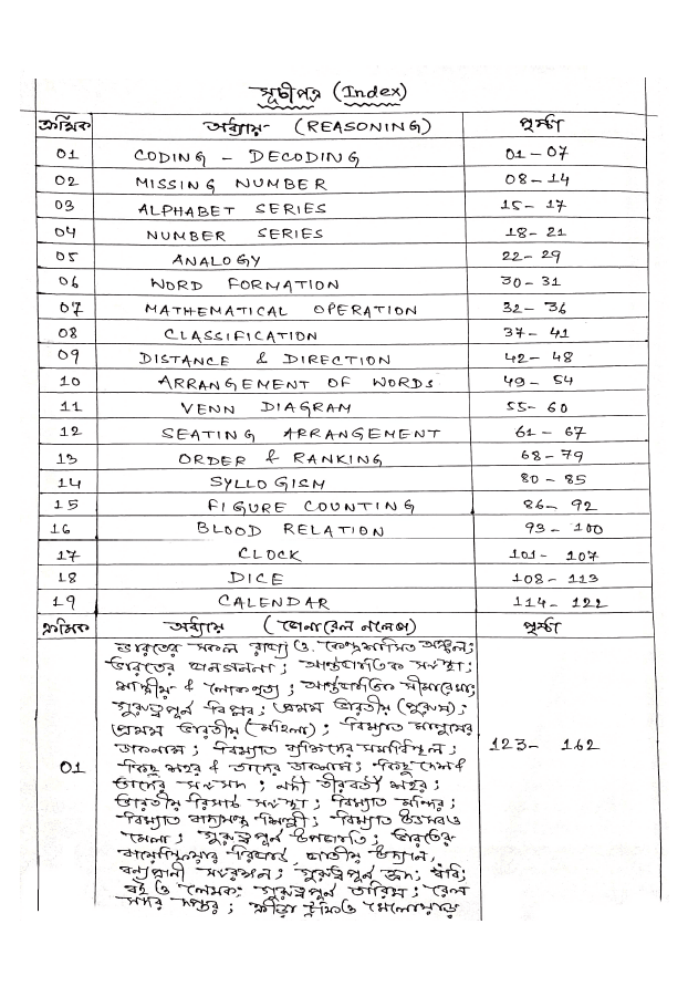 RankersNotes -RRB Gr-D Handwritten Notes -Bengali Medium - Rankersnotes
